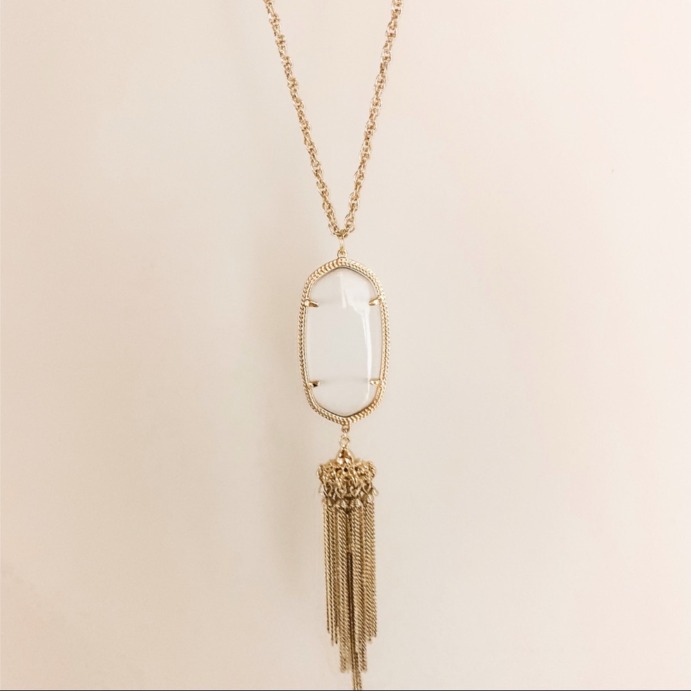 Kendra Scott Rayne Tassel Necklace in Slate